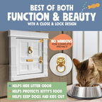 Large 25 pound cat easily walking through the spacious flapless Purrfect Portal interior pet door.