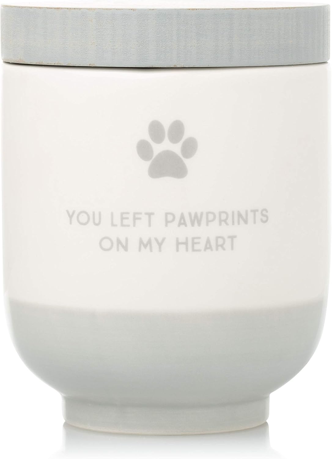 Pearhead Pet Ceramic Forever in Our Hearts Urn, Pet Memorial, Dog Or Cat Keepsake Urn, Rainbow Bridge, Gold - Image 10