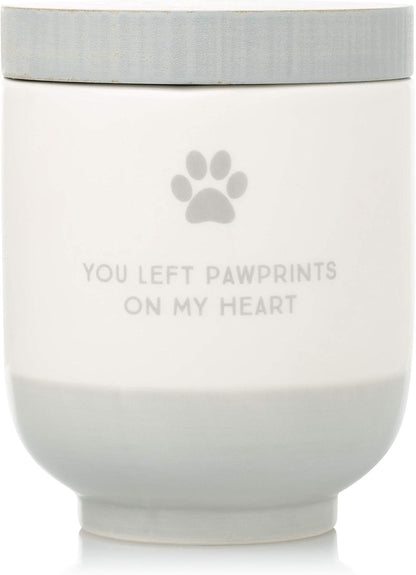 Pearhead Pet Ceramic Forever in Our Hearts Urn, Pet Memorial, Dog Or Cat Keepsake Urn, Rainbow Bridge, Gold - Image 10