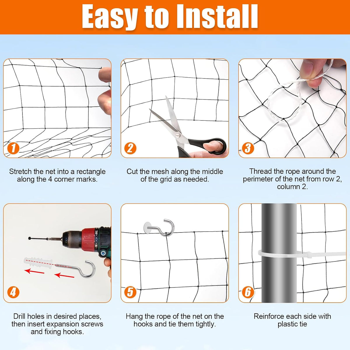 YeeBeny safety net applied to a domestic staircase