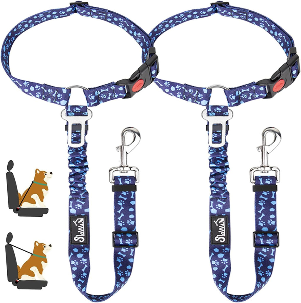 Lukovee Dog Car Seat Belt, 2 Pack Headrest Restraint Seatbelt, Adjustable Pet Safety Leads with Reflective Elastic Bungee for Dog Harness Collar Travel Daily Use (Fluorescent Pink,Headrest) - Image 9
