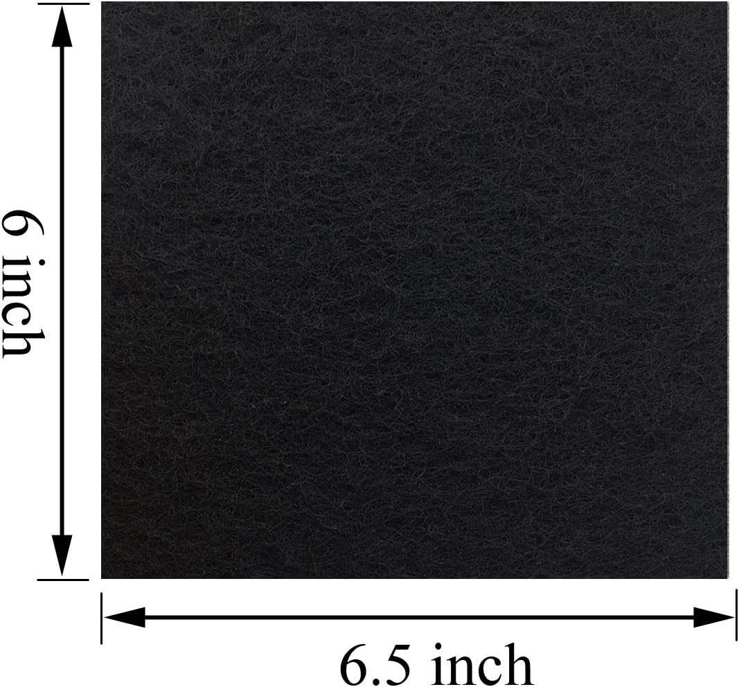 Beacozofu high density activated charcoal replacement pads demonstrating a 10 millimeter thickness.