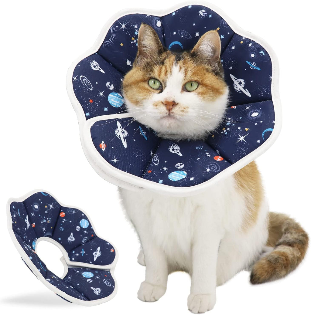 QIYADIN soft cat cone recovery collar front view for post surgery protection