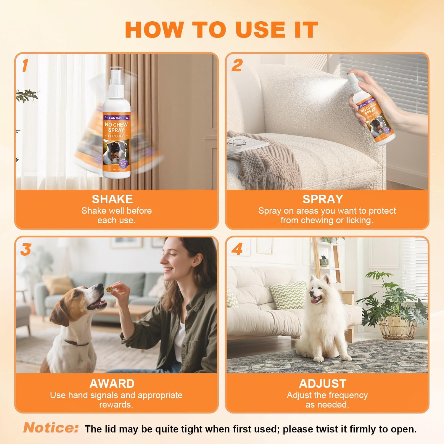 Yiqisufa no chew spray for dogs protecting leather shoes