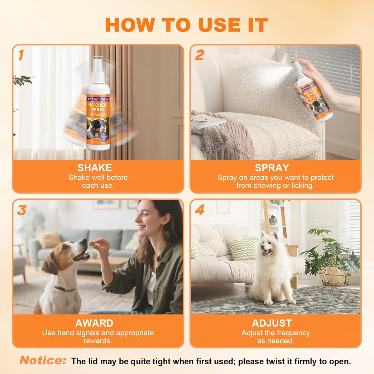 Yiqisufa no chew spray for dogs protecting leather shoes