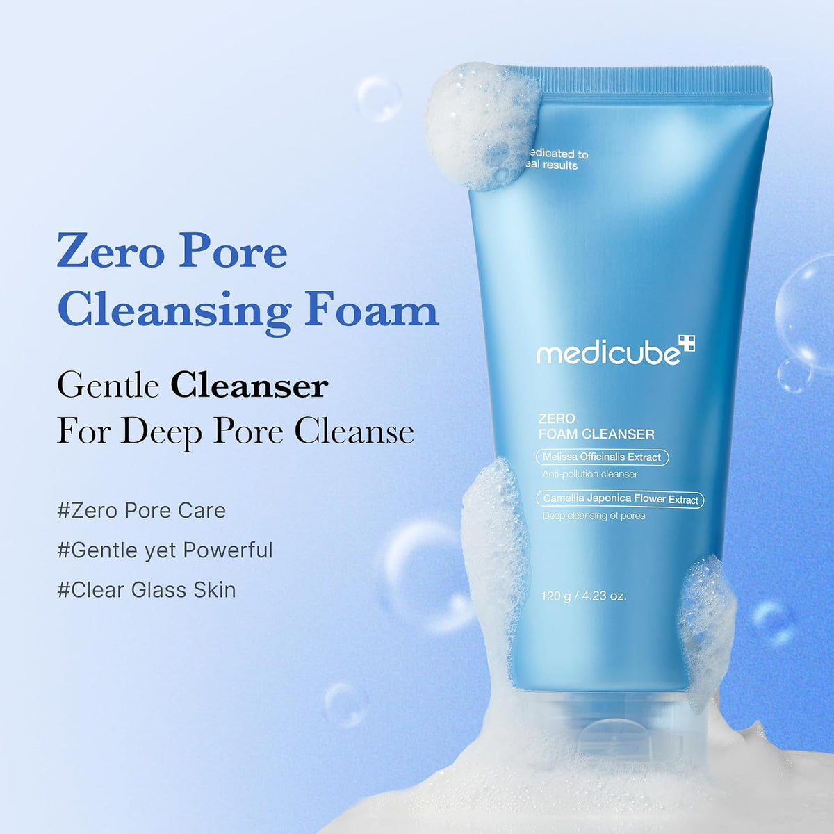 Medicube Zero Foam Cleanser tube side profile