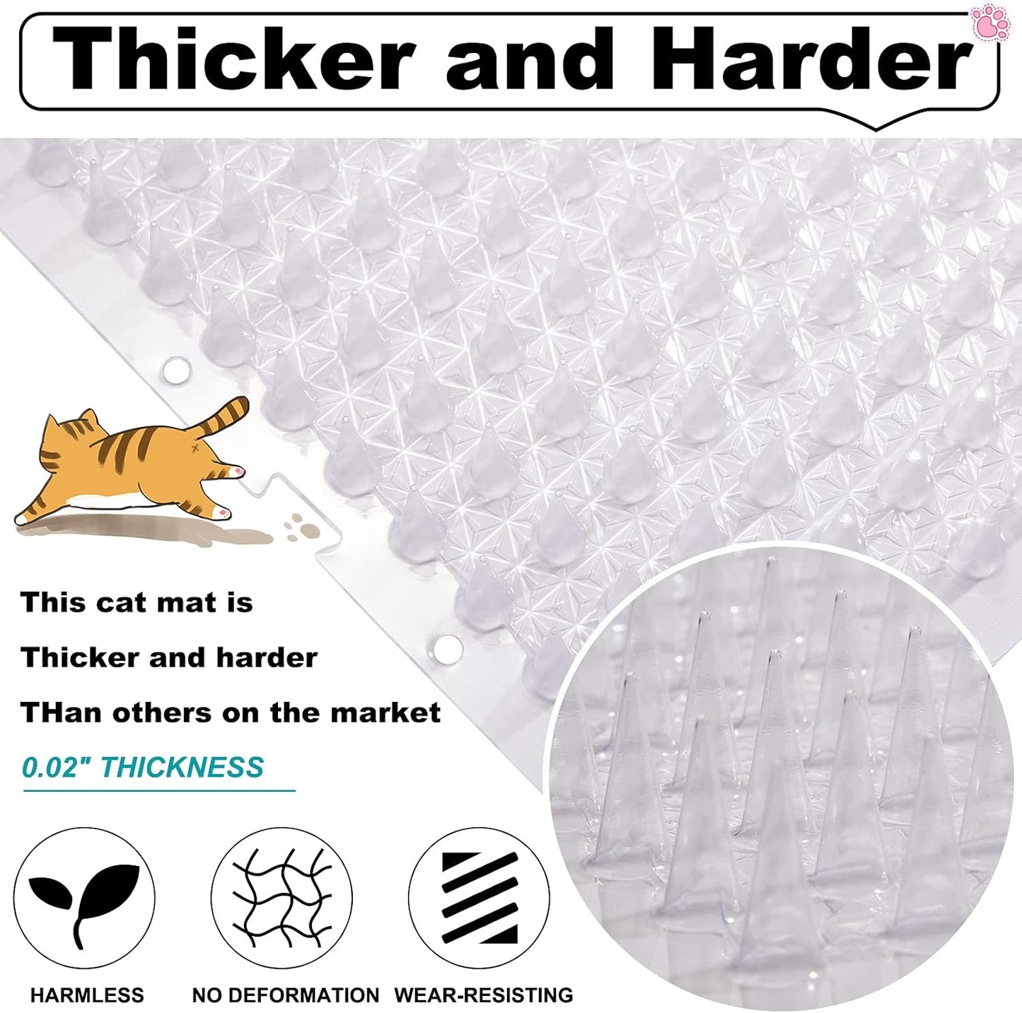 Cat deterrent mat placed on kitchen counter for pet safety