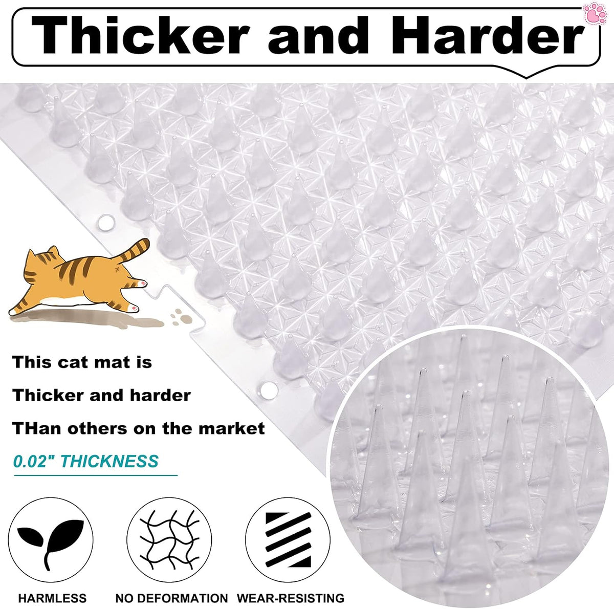 Cat deterrent mat placed on kitchen counter for pet safety