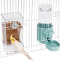lemtrflo No Mess Bird Feeder Water Dispenser Set front view showing transparent design.