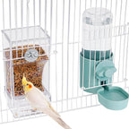lemtrflo No Mess Bird Feeder Water Dispenser Set front view showing transparent design.
