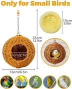 Chewproof Steel Frame Bird Nest for Cage, Washable Small Bed Hammock - Image 4