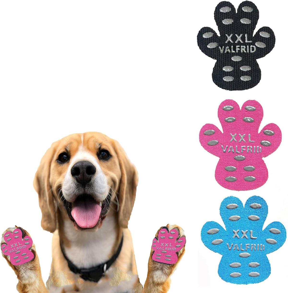 VALFRID Paw Protector Anti Slip Paws for Dogs,Dog Grippers for Senior Dogs,Paw Pads for Hot Pavement, Durable Traction Pads for Hardwood Floors XXL Black 60 Pieces - Image 14