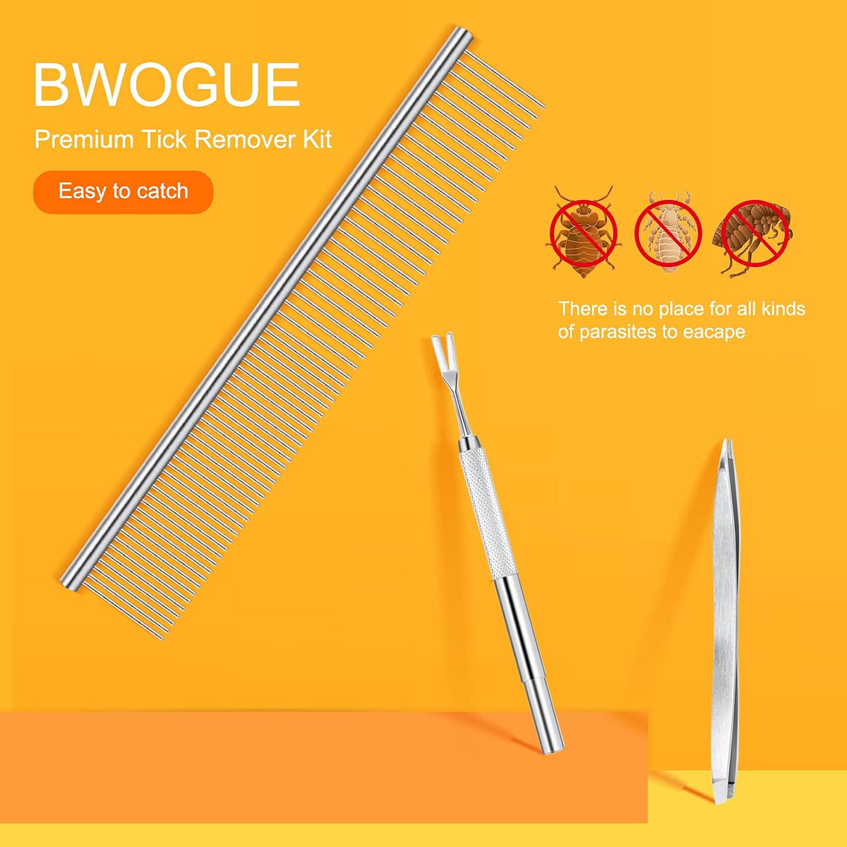 Bwogue tick removal tweezers for dogs and cats