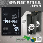 Pet N Pet extra thick dog waste bag roll being pulled from a standard dispenser.