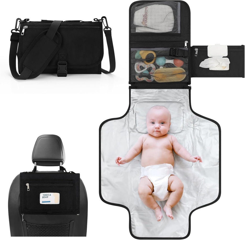 Accmor portable diaper changing pad black front view
