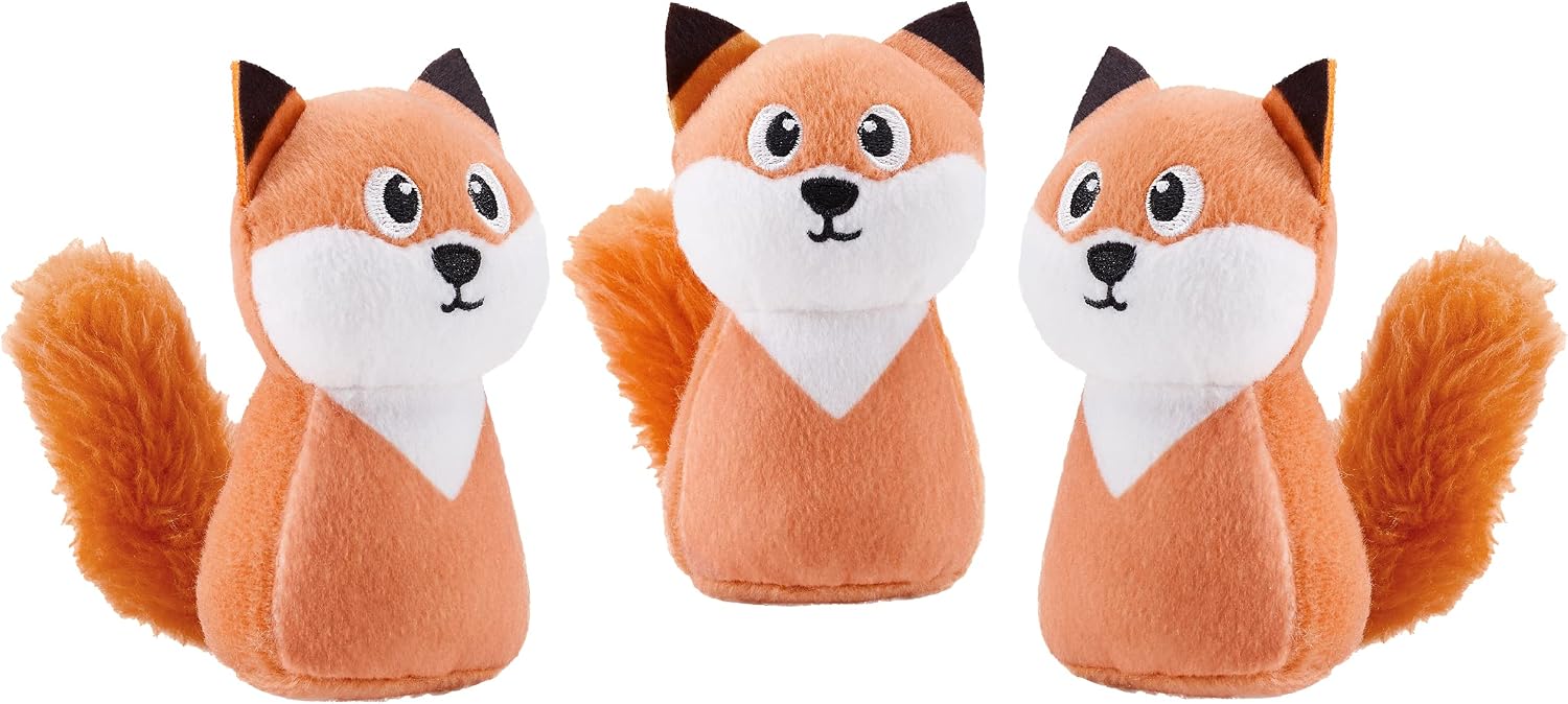 Close up view of the gentle material on Outward Hound squeaky squirrels