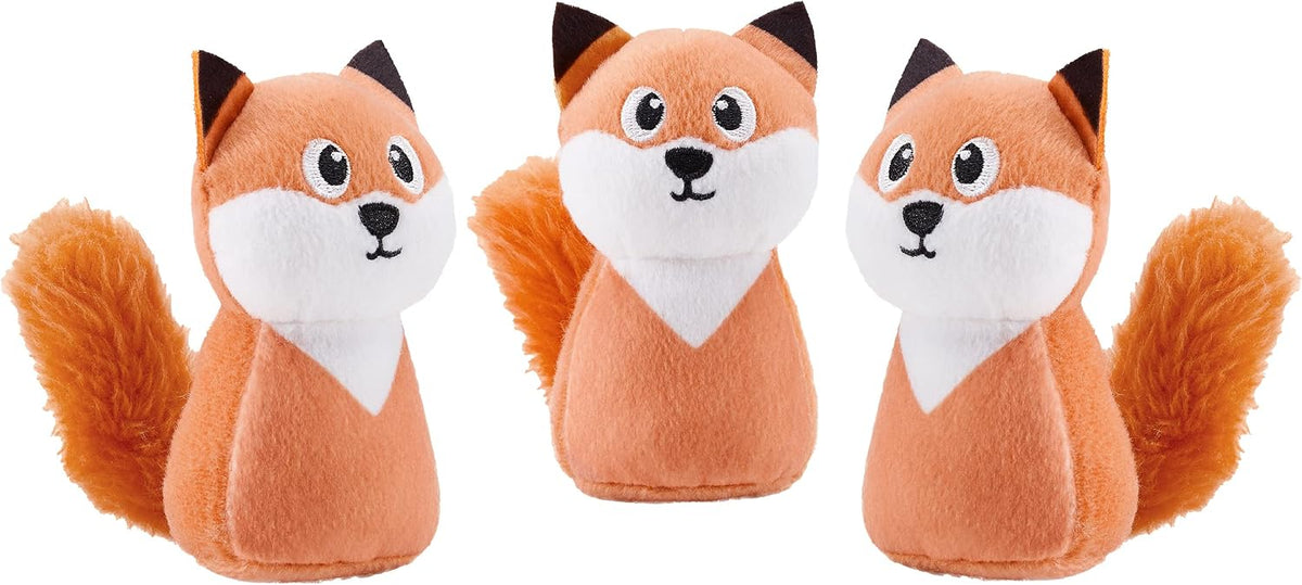 Close up view of the gentle material on Outward Hound squeaky squirrels