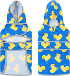 Lightweight pet clothes poncho with 360-degree reflective safety strips