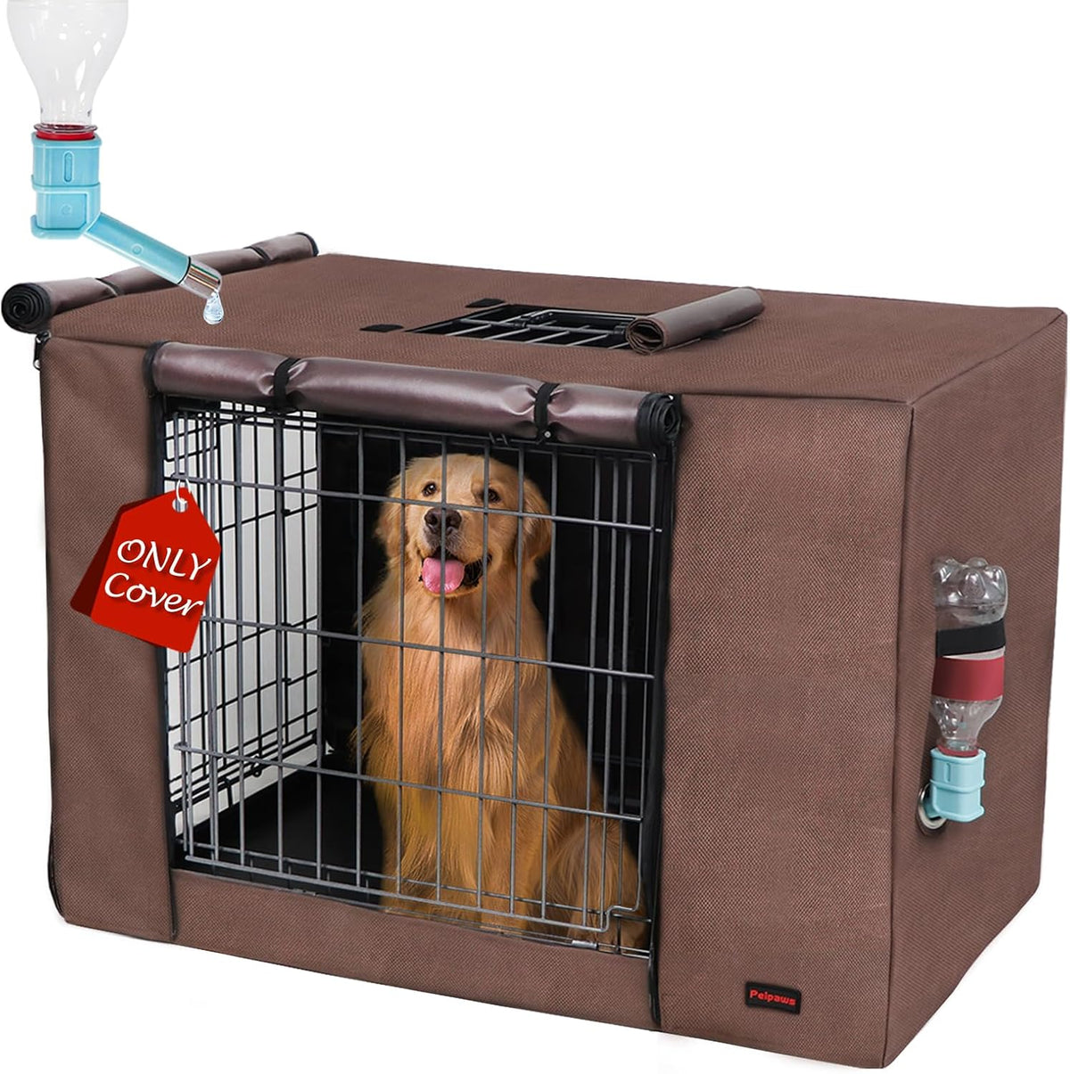 Waterproof and easy to clean machine washable fabric pet kennel cover