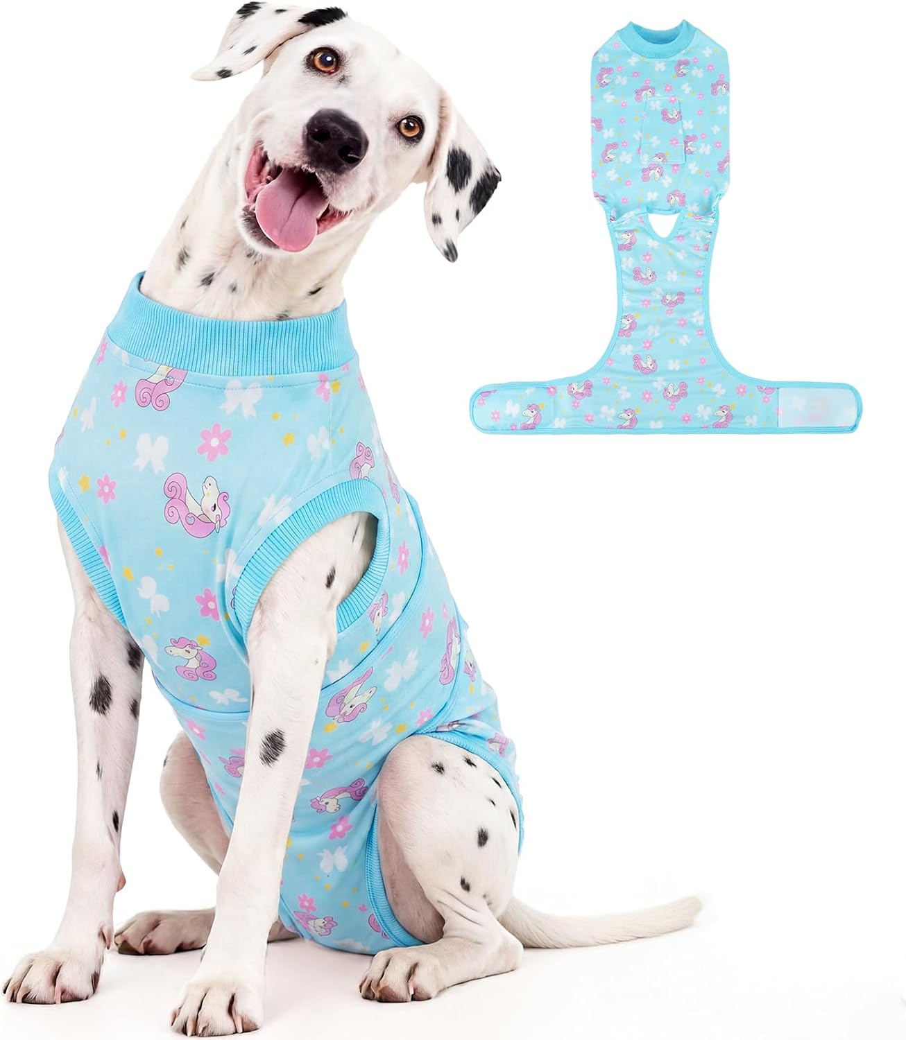 Kuoser machine washable dog recovery garment showing rolled up potty design