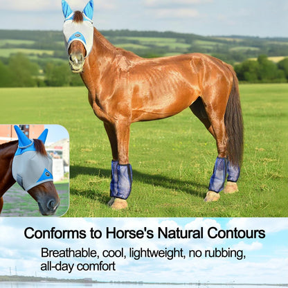 Fornyk fly mask showing spacious eye clearance design