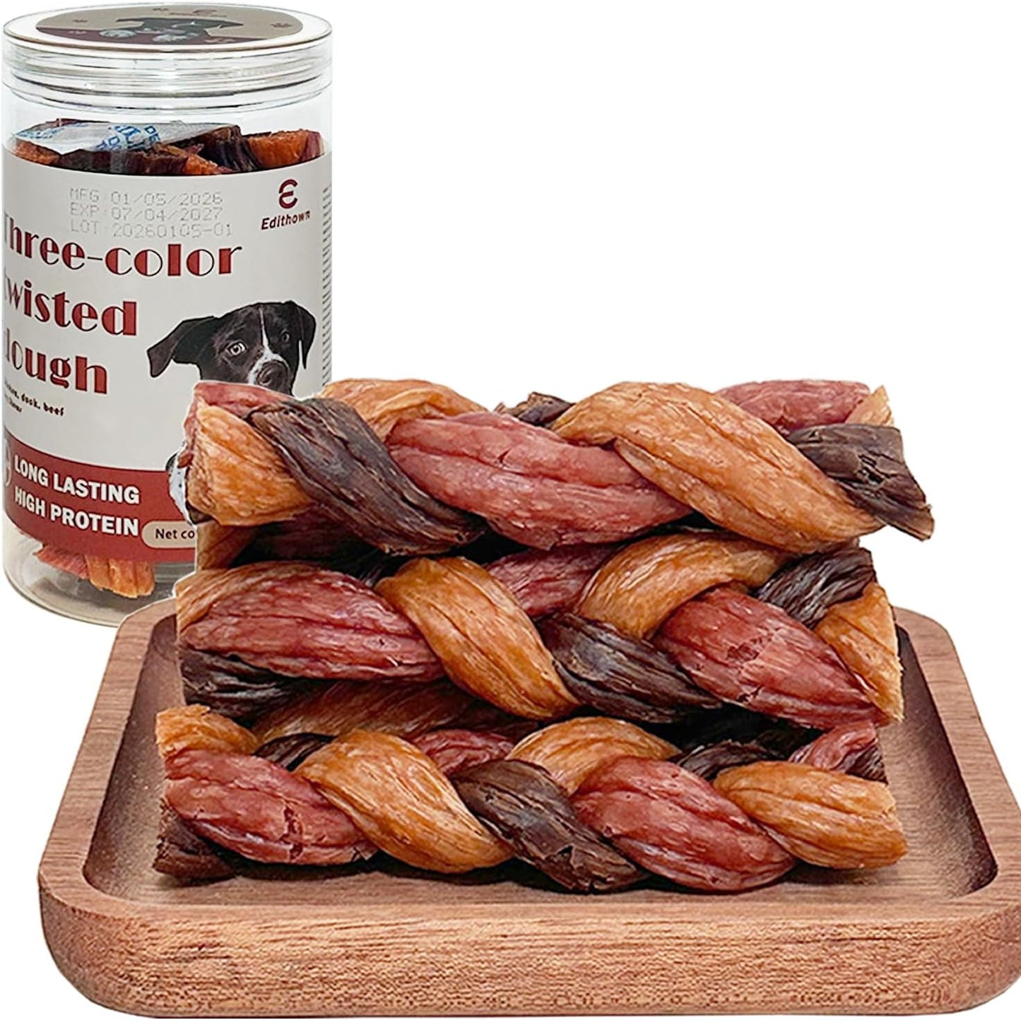 Good 'N' Fun Triple Twisted Dog Treats front view packaging of 6 pieces