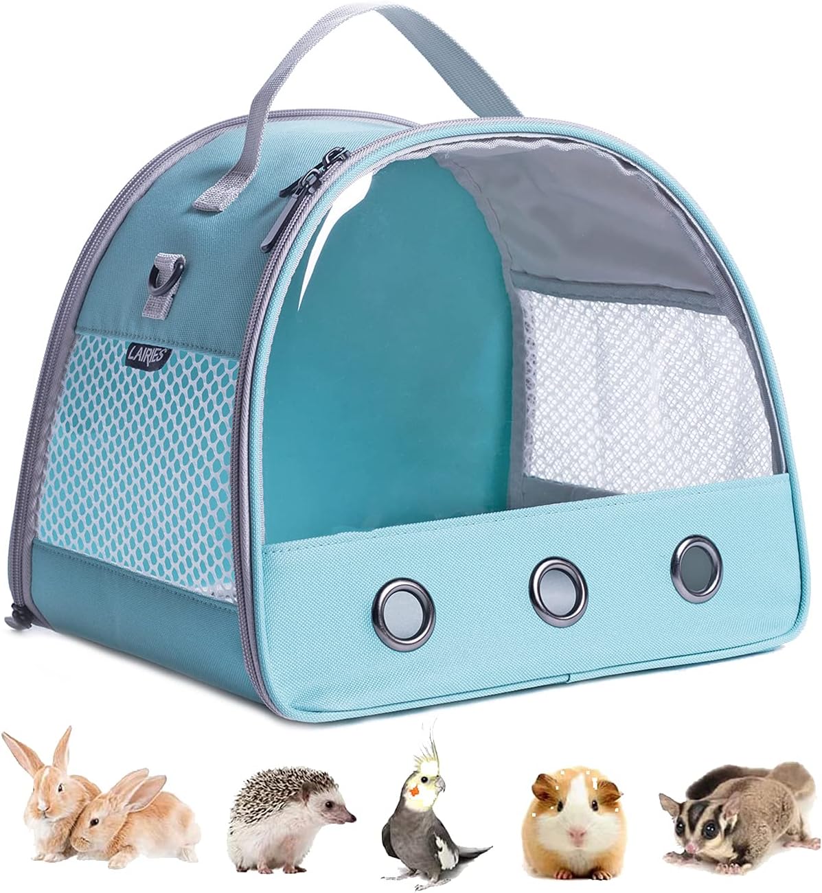 Guinea Pig Carrier Backpack, Clear Bubble Window Backpack for Guinea Pig, Bunny Rat Bird (Black, Carrier) - Image 14