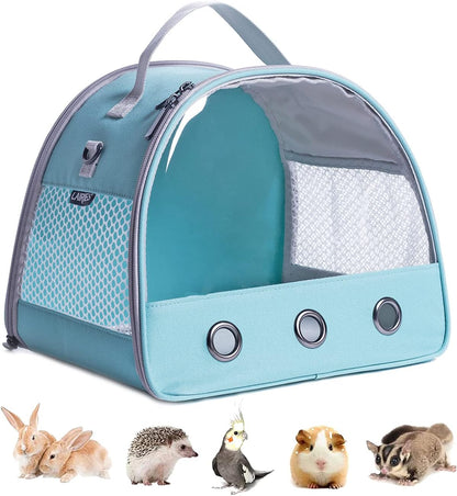 Guinea Pig Carrier Backpack, Clear Bubble Window Backpack for Guinea Pig, Bunny Rat Bird (Black, Carrier) - Image 14