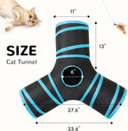 Tempcore cat tunnel showing the central peek hole and hanging toy ball.