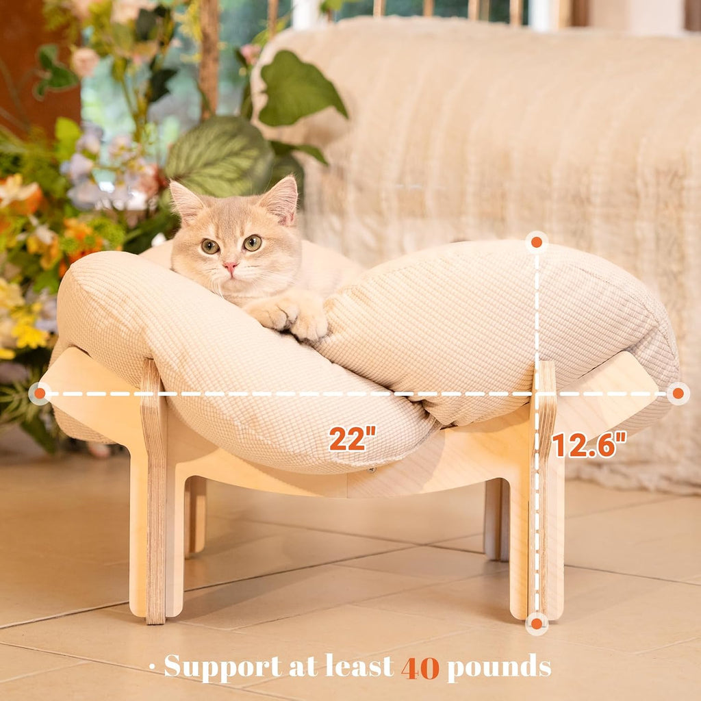 Close up of soft fluffy cushion for cat sofa