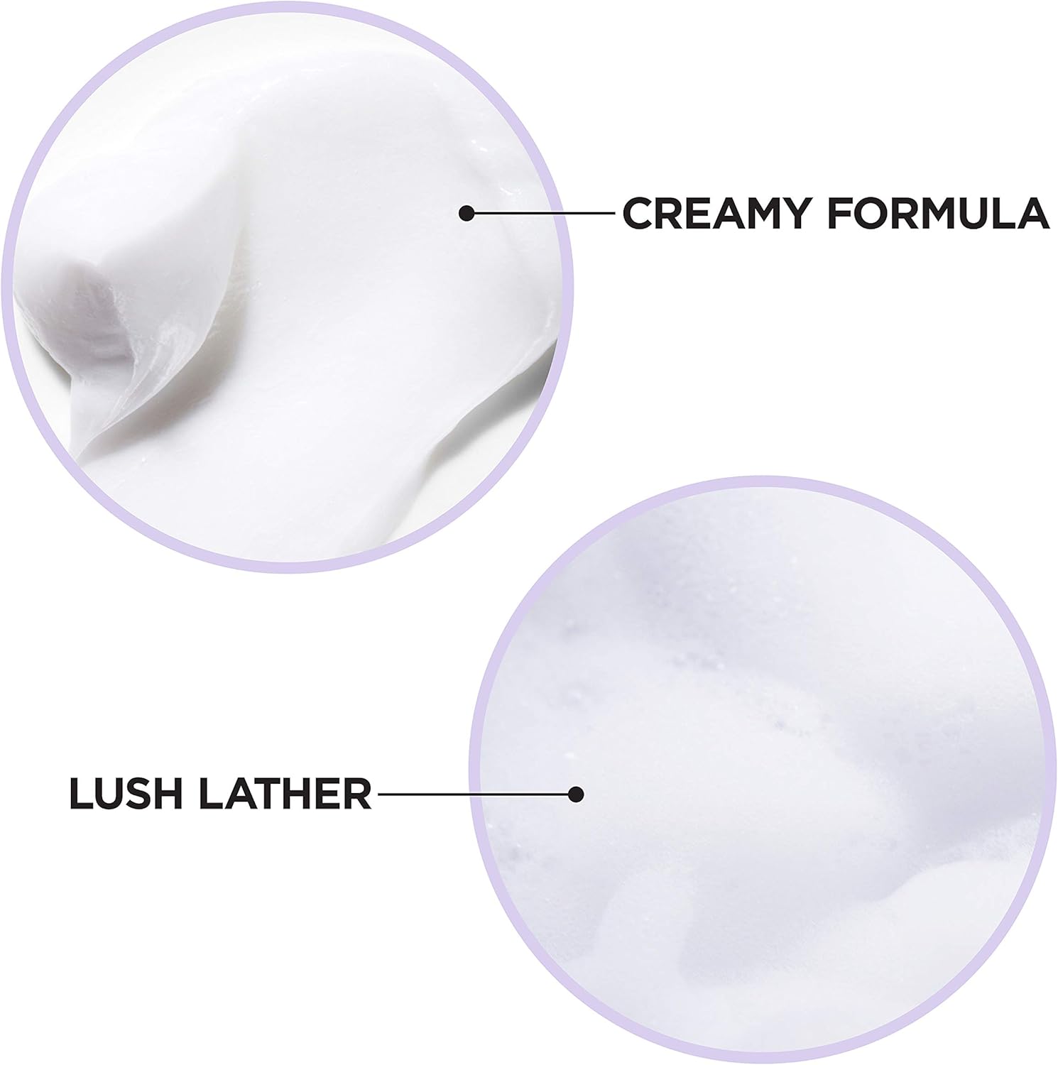 Close up of the packaging text highlighting humidity and frizz control with Marula Oil