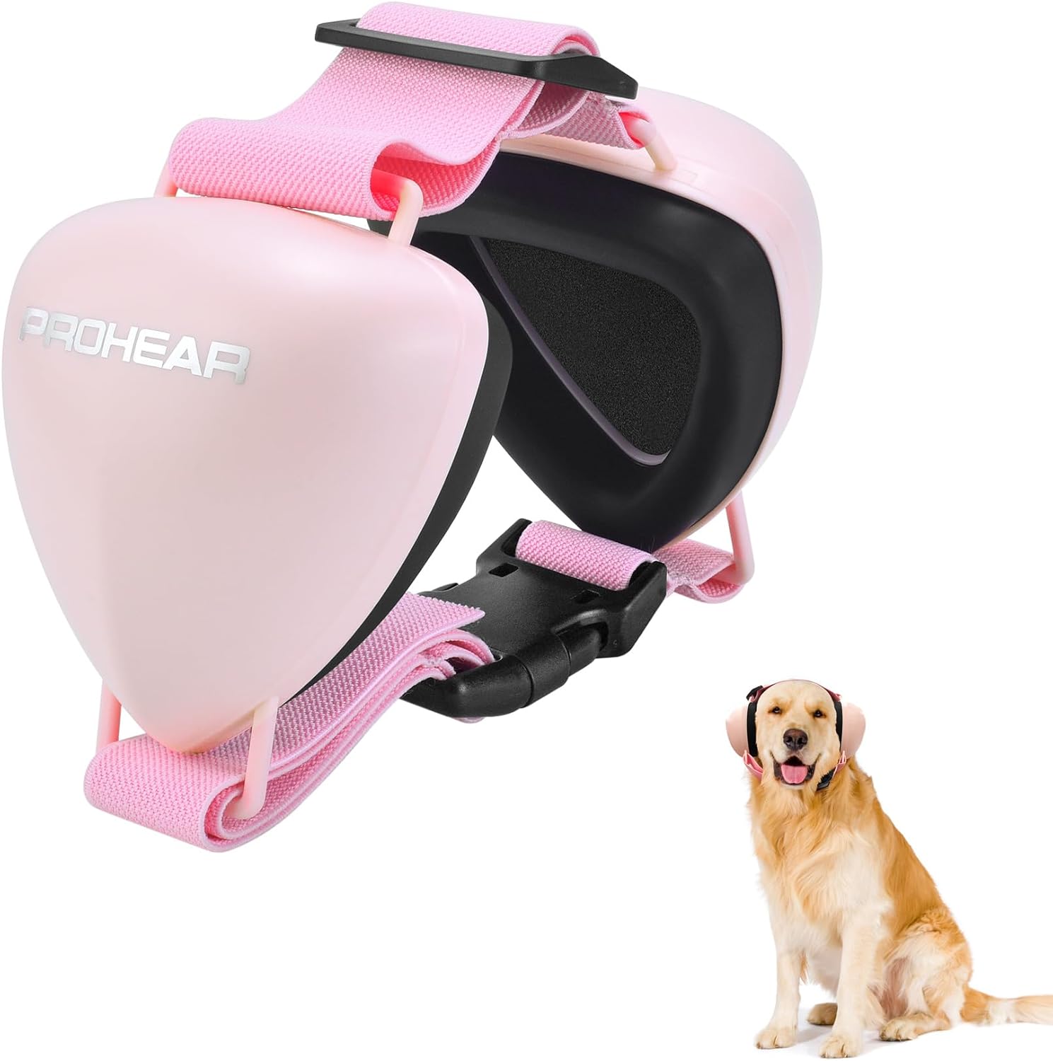 PROHEAR Dog Ear Muffs Hearing Protection for Dogs, NRR 28dB Noise Cancelling Headphones, Easy to Adjust Dog Hearing Protection Earmuffs for Thunder, Hunting, Tourism, Cars, Racing, Medium, Black - Image 13