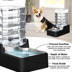 RIZZARI food grade 304 stainless steel pet drinking bowl detached for cleaning