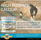 Eggshellent Calcium label showing dietary supplement info