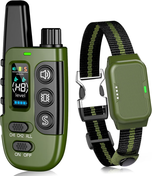 Tagoon dog training shock collar front view with remote control for effective pet obedience training.