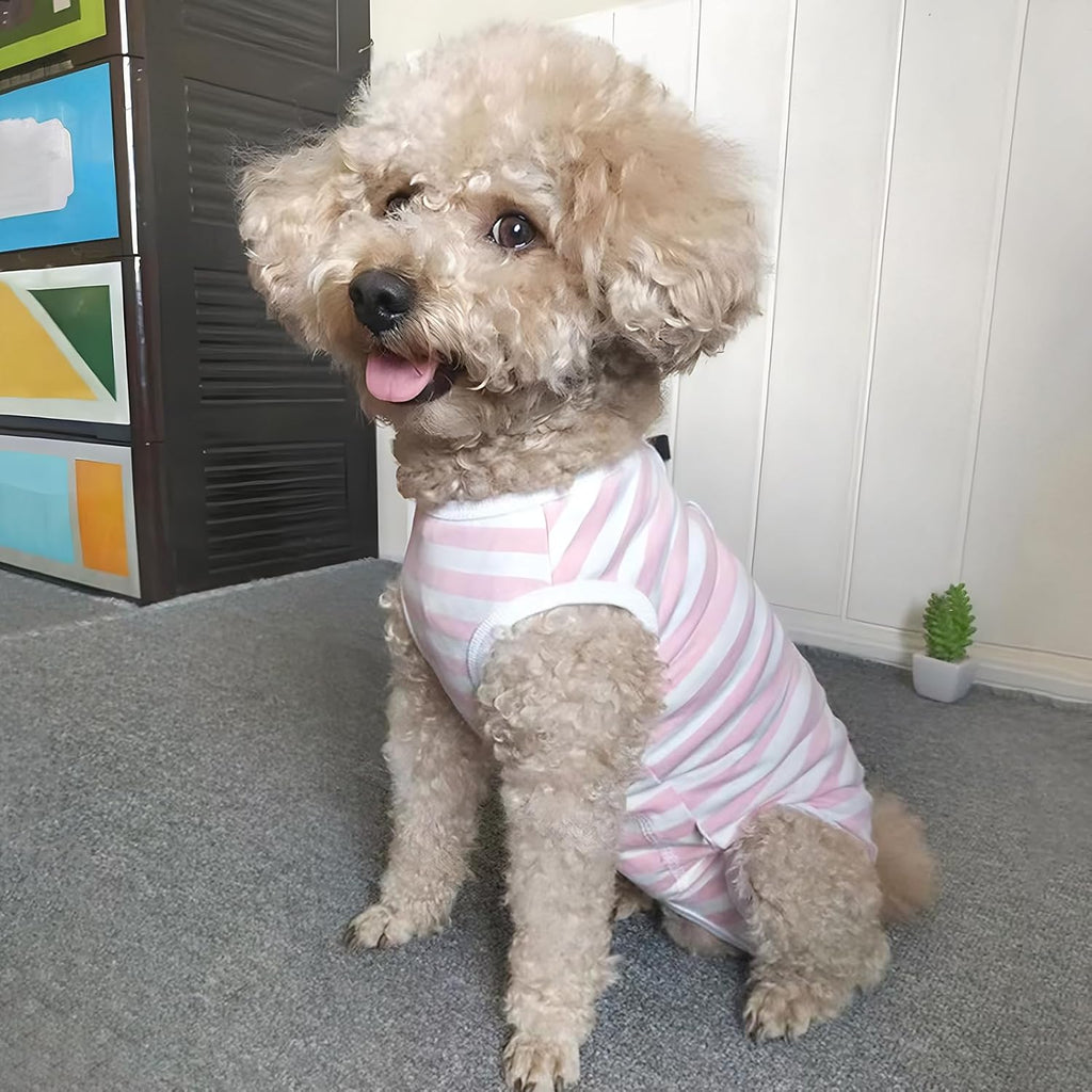 Premium breathable cotton blend dog recovery pajamas