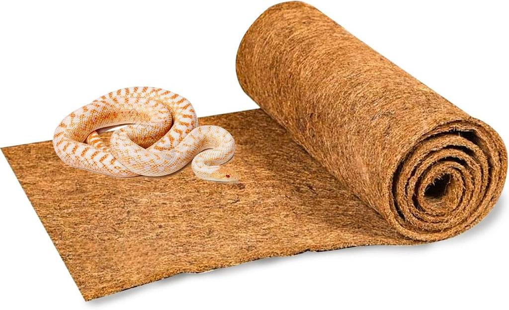 Hamiledyi 35.4x15.7" Reptile Carpet Coconut Fiber Substrate Large Lizard Cage Mat Coco Fiber Liner Snake Bedding Natual Coconut Fiber Carpet for Bearded Dragon Turtles Iguana Tortoises - Image 10