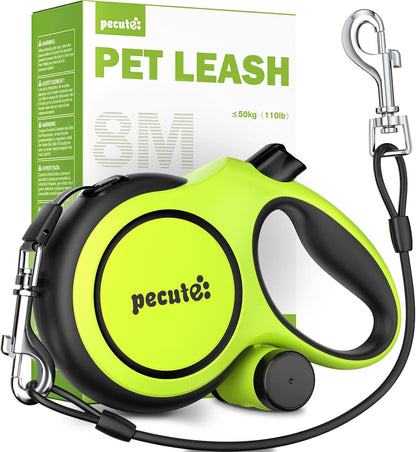 26ft Dog Leash Retractable with Chew Proof Extender, Upgraded Heavy Duty Retractable Dog Leash with Poop Bag Holder,Anti-Slip Grip, Reflective Leashes for Medium Large Pets 33lbs-110lbs (Black) - Image 14