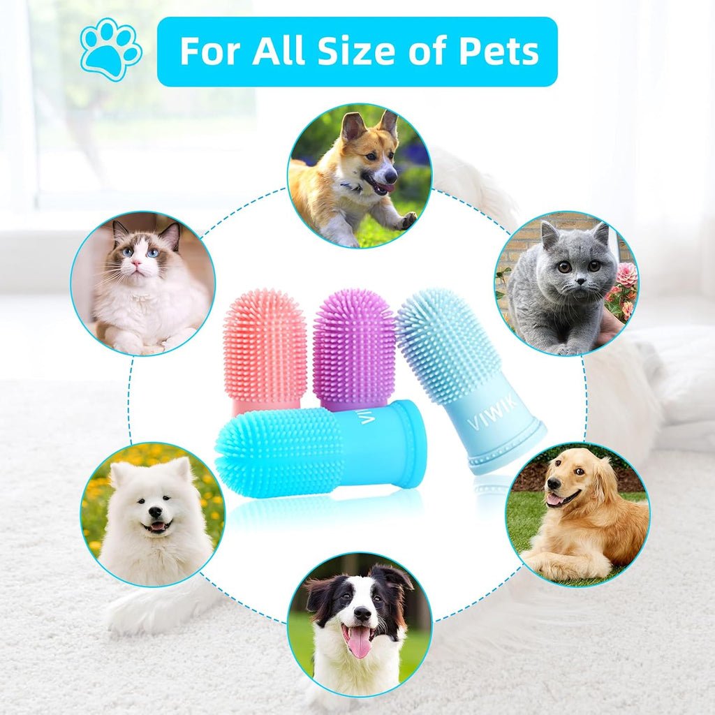 Viwik pet dental care kit with storage case