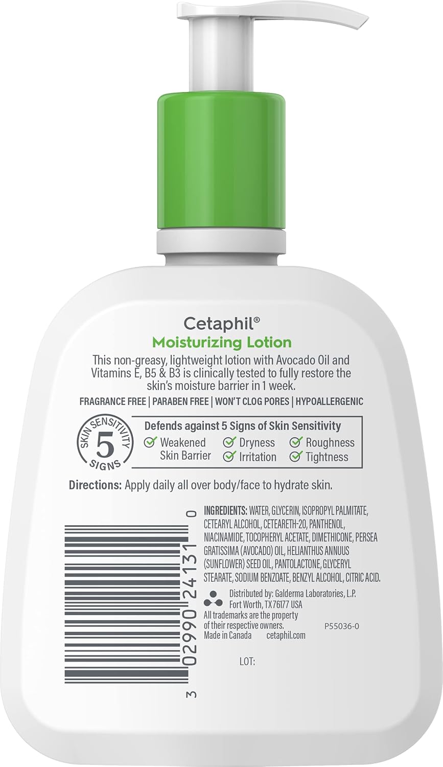 Cetaphil Moisturizing Face & Body Lotion, Sensitive Skin, 4 Fl Oz (Pack of 12) - Image 10