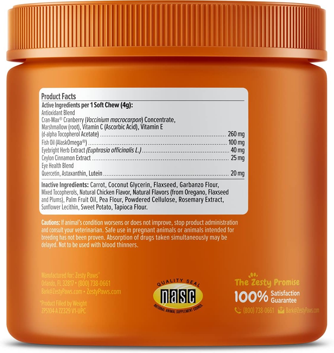 AlaskOmega fish oil and lutein soft chews for dog eye care