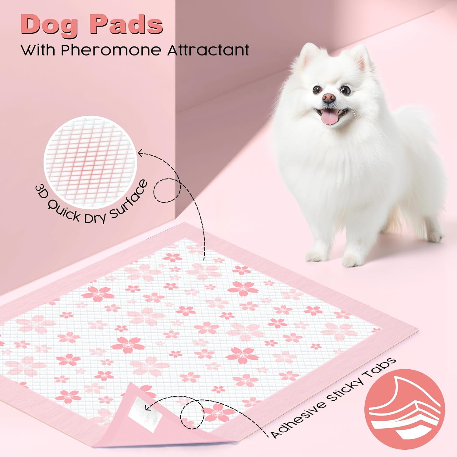 Super absorbent polymer dog potty training mat converting liquid to gel