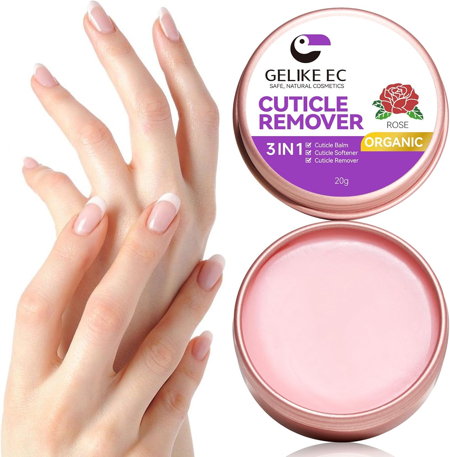 Gelike EC Nail Care Cuticle Softener and Organic Remover Cream front view