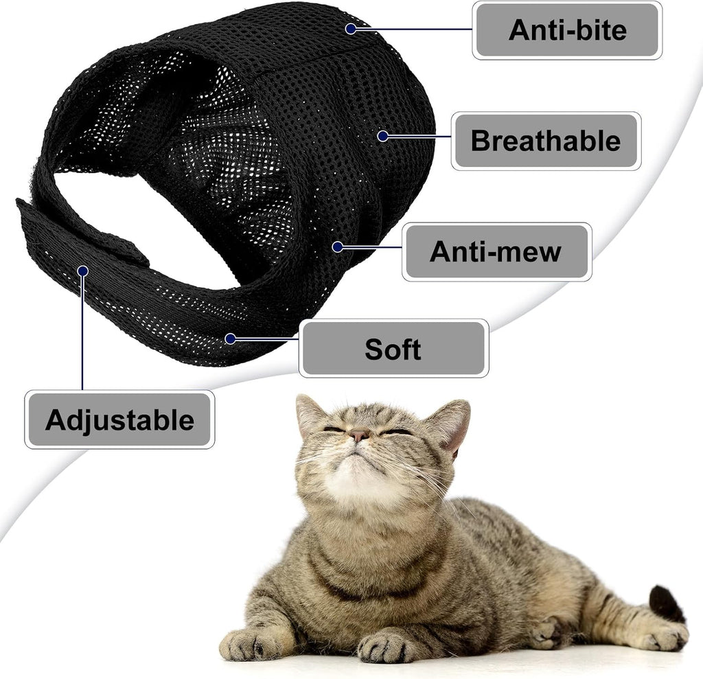 Pet mesh muzzle and stainless steel nail clipper included in the anti scratch grooming kit