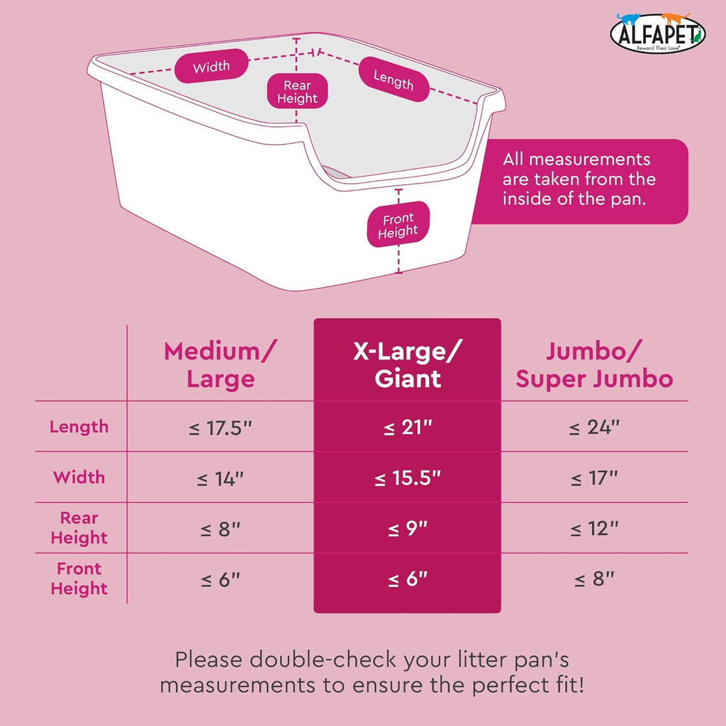 Heavy duty twenty pound capacity cat litter box liner