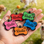 EDSG durable waterproof cat and dog identity tag close up