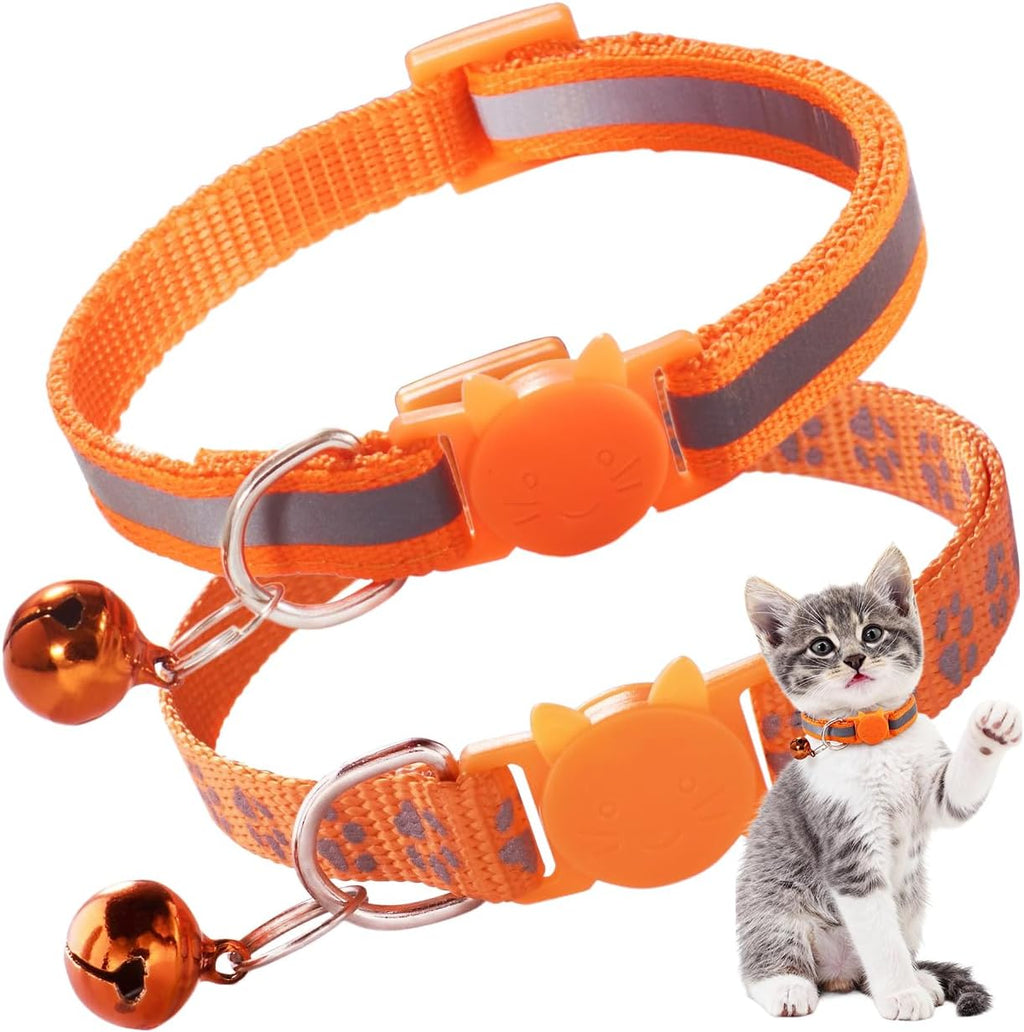Packaging view of the PSPORT two piece adjustable breakaway reflective cat collar set in black.