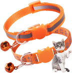 Packaging view of the PSPORT two piece adjustable breakaway reflective cat collar set in black.