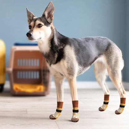 Side profile of Pupteck dog shoes showing texture