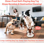 Rechargeable internal motor component of interactive dog toy